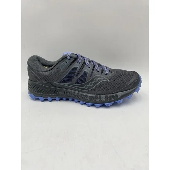 Saucony PEREGRINE ISO Women's NEW Trail-running Shoes Gun/Grey Multiple Sizes - Picture 4 of 10